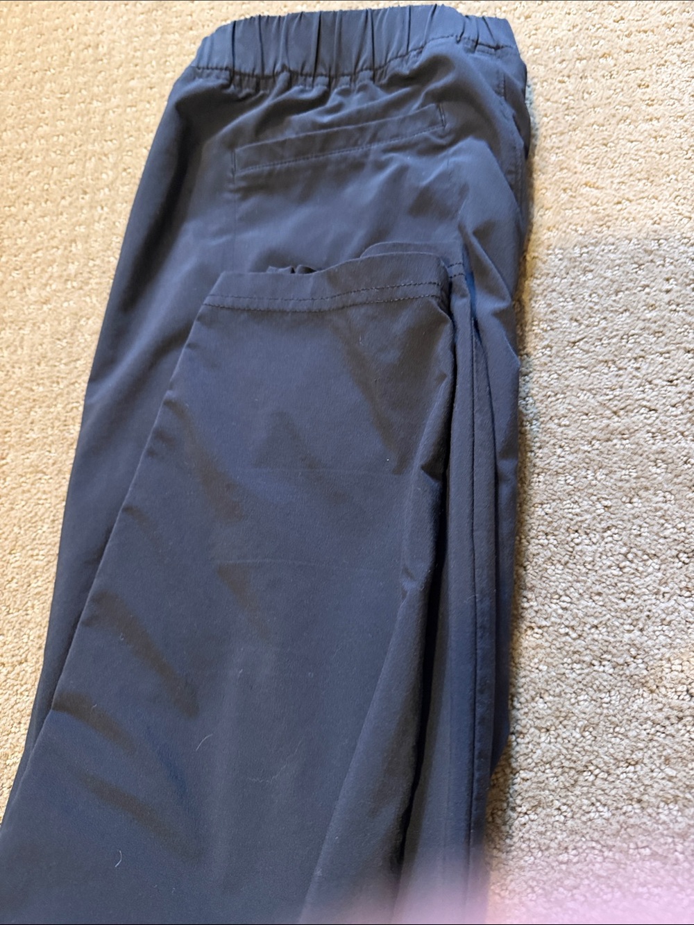 Athleta Navy Elastic-Waist Performance Joggers - Picture 4 of 4